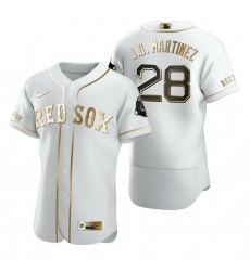 Boston Red Sox 28 J.D. Martinez White Nike Mens Authentic Golden Edition MLB Jersey