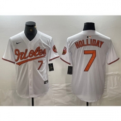 MLB Orioles 7 Jackson Holliday White Nike Cool Base Men Jersey