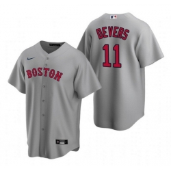 Men Boston Red Sox 11 Rafael Devers Grey Cool Base Stitched Jerse