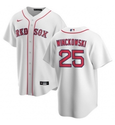 Men Boston Red Sox 25 Josh Winckowski White Cool Base Stitched Baseball Jersey