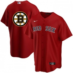 Men Boston Red Sox  26 Bruins Red Cool Base Stitched Baseball Jersey