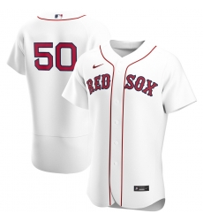 Men Boston Red Sox 50 Mookie Betts Men Nike White Home 2020 Flex Base Player MLB Jersey