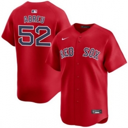 Men Boston Red Sox 52 Wilyer Abreu Red 2024 Alternate Limited Stitched Baseball Jersey