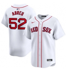 Men Boston Red Sox 52 Wilyer Abreu White 2024 Home Limited Stitched Baseball Jersey