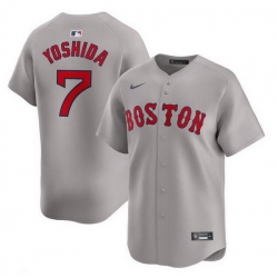 Men Boston Red Sox 7 Masataka Yoshida Gray 2024 Away Limited Cool Base Stitched Baseball Jersey