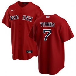 Men Boston Red Sox 7 Masataka Yoshida Red Cool Base Stitched Jersey