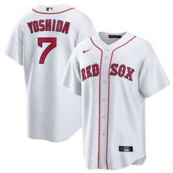 Men Boston Red Sox 7 Masataka Yoshida White Cool Base Stitched Jersey