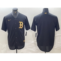 Men Boston Red Sox Blank Black Cool Base Stitched Baseball Jersey