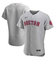 Men Boston Red Sox Men Nike Gray Road 2020 Flex Base Official Team MLB Jersey