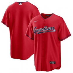 Men Cleveland Guardians Blank Red Cool Base Stitched Baseball Jerse