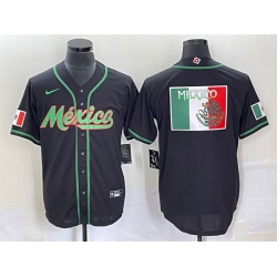 Men Mexico Baseball 2023 Black World Baseball Classic Team Big Logo Stitched Jersey