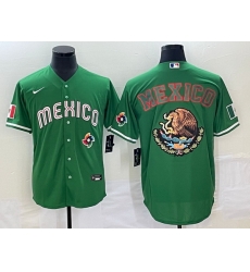 Men Mexico Baseball 2023 Green Team Big Logo World Baseball Classic Stitched Jersey 1
