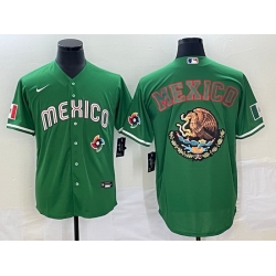 Men Mexico Baseball 2023 Green Team Big Logo World Baseball Classic Stitched Jersey 1