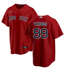 Men Nike Boston Red Sox Alex Verdugo #99 Cool Base Red Jersey