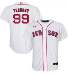 Men Nike Boston Red Sox Alex Verdugo #99 Cool Base White Jersey