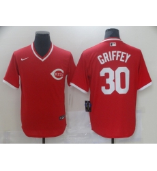 Men Nike Cincinati Reds Ken Griffey Jr 30 Red Cool Base Stitched Pullover MLB Jersey