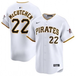 Men Pittsburgh Pirates 22 Andrew McCutchen White Home Limited Stitched Baseball Jersey