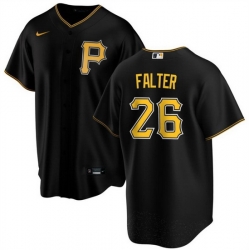 Men Pittsburgh Pirates 26 Bailey Falter Black Cool Base Stitched Baseball Jersey