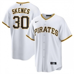Men Pittsburgh Pirates 30 Paul Skenes White Cool Base Stitched Baseball Jersey