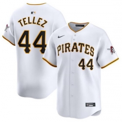 Men Pittsburgh Pirates 44 Rowdy Tellez White Home Limited Stitched Baseball Jersey