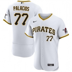Men Pittsburgh Pirates 77 Joshua Palacios White Flex Base Stitched Baseball Jersey