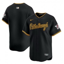 Men Pittsburgh Pirates Blank Black Alternate Limited Stitched Baseball Jersey