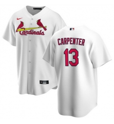 Men St  Louis Cardinals 13 Matt Carpenter White Cool Base Stitched Jersey