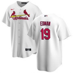 Men St  Louis Cardinals 19 Tommy Edman White Cool Base Stitched Jersey