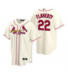 Men St  Louis Cardinals 22 Jack Flaherty Cream Cool Base Stitched Jersey