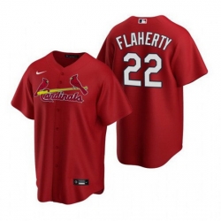 Men St  Louis Cardinals 22 Jack Flaherty Red Cool Base Stitched Jersey