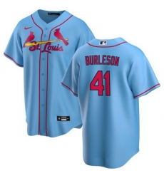 Men St  Louis Cardinals 41 Alec Burleson Blue Cool Base Stitched Jersey