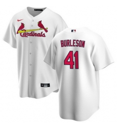 Men St  Louis Cardinals 41 Alec Burleson White Cool Base Stitched Jersey