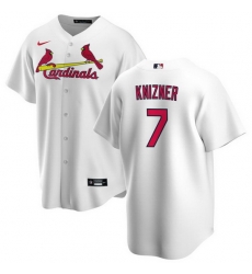 Men St  Louis Cardinals 7 Andrew Knizner White Cool Base Stitched Jersey