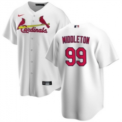 Men St  Louis Cardinals 99 Keynan Middleton White Cool Base Stitched Jersey