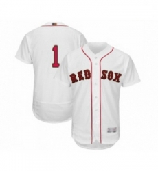 Mens Boston Red Sox 1 Bobby Doerr White 2019 Gold Program Flex Base Authentic Collection Baseball Jersey