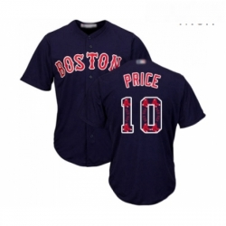 Mens Boston Red Sox 10 David Price Authentic Navy Blue Team Logo Fashion Cool Base Baseball Jersey