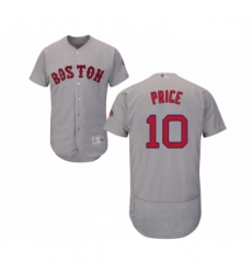 Mens Boston Red Sox 10 David Price Grey Road Flex Base Authentic Collection Baseball Jersey