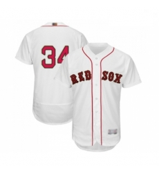Mens Boston Red Sox 34 David Ortiz White 2019 Gold Program Flex Base Authentic Collection Baseball Jersey