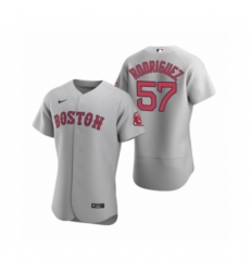 Men's Boston Red Sox #57 Eduardo Rodriguez Nike Gray Authentic Road Jersey