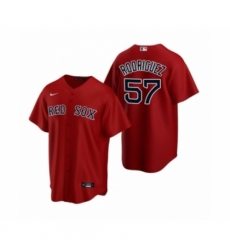 Men's Boston Red Sox #57 Eduardo Rodriguez Nike Red Replica Alternate Jersey