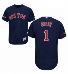 Mens Majestic Boston Red Sox 1 Bobby Doerr Navy Blue Alternate Flex Base Authentic Collection 2018 World Series Jersey