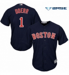 Mens Majestic Boston Red Sox 1 Bobby Doerr Replica Navy Blue Alternate Road Cool Base MLB Jersey