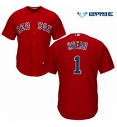 Mens Majestic Boston Red Sox 1 Bobby Doerr Replica Red Alternate Home Cool Base MLB Jersey