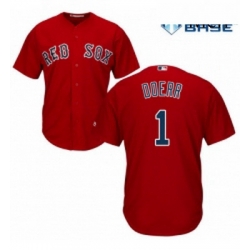 Mens Majestic Boston Red Sox 1 Bobby Doerr Replica Red Alternate Home Cool Base MLB Jersey