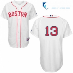 Mens Majestic Boston Red Sox 13 Hanley Ramirez Authentic White New Cool Base MLB Jersey