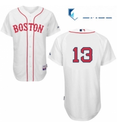 Mens Majestic Boston Red Sox 13 Hanley Ramirez Replica White New Cool Base MLB Jersey