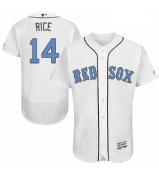 Mens Majestic Boston Red Sox 14 Jim Rice Authentic White 2016 Fathers Day Fashion Flex Base MLB Jersey
