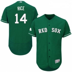 Mens Majestic Boston Red Sox 14 Jim Rice Green Celtic Flexbase Authentic Collection MLB Jersey