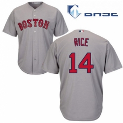Mens Majestic Boston Red Sox 14 Jim Rice Replica Grey Road Cool Base MLB Jersey