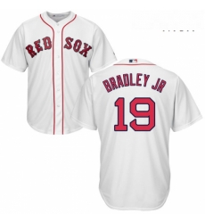 Mens Majestic Boston Red Sox 19 Jackie Bradley Jr Replica White Home Cool Base MLB Jersey 